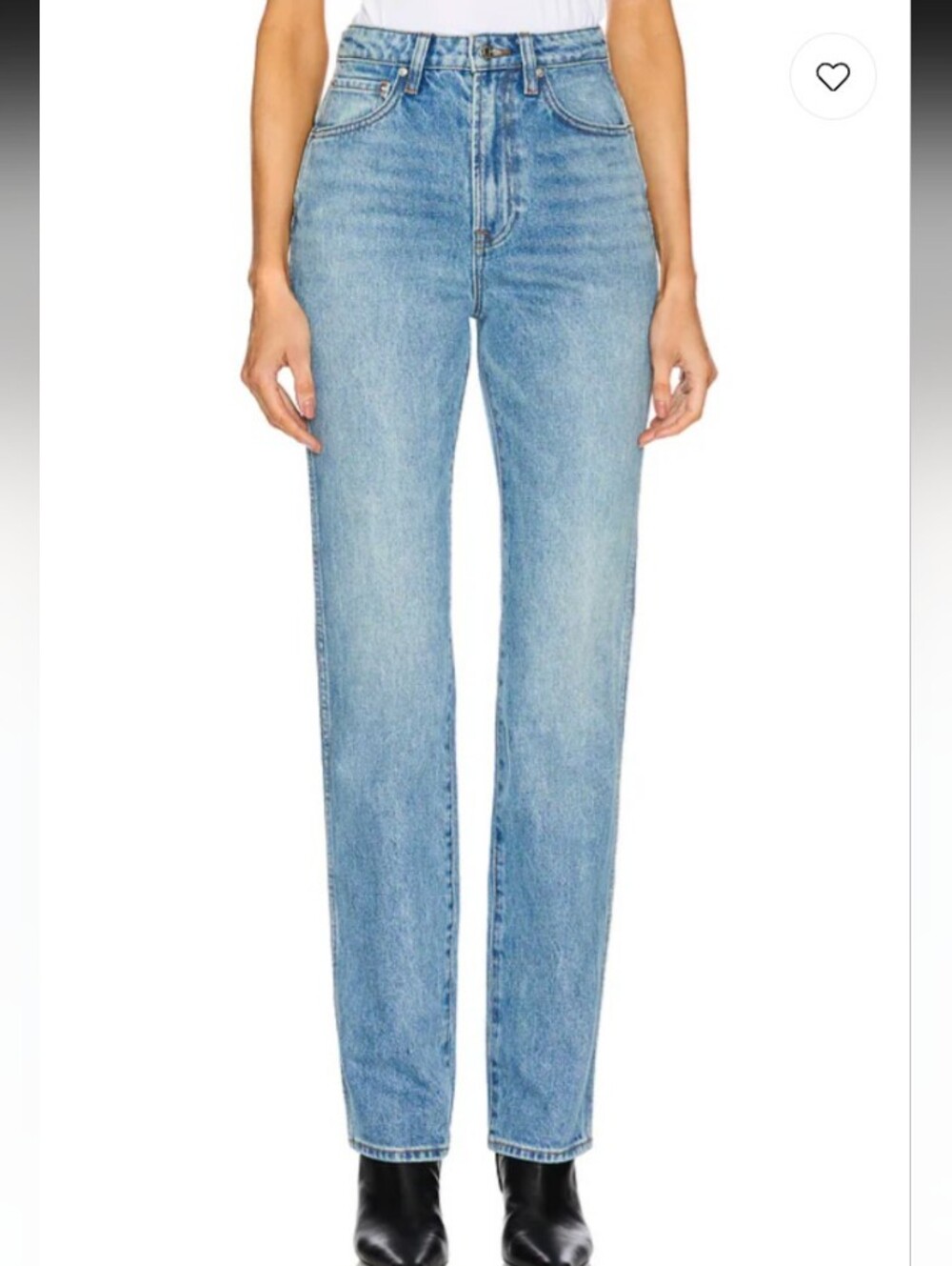 GRLFRND Sara Super High Rise Slim Straight Jeans in Lenox Hill